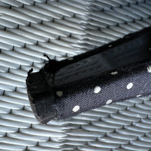 Charles Jourdan Polka Dot Platform Heel Peep Toe Sandals Black Size 10 - Picture 10 of 11